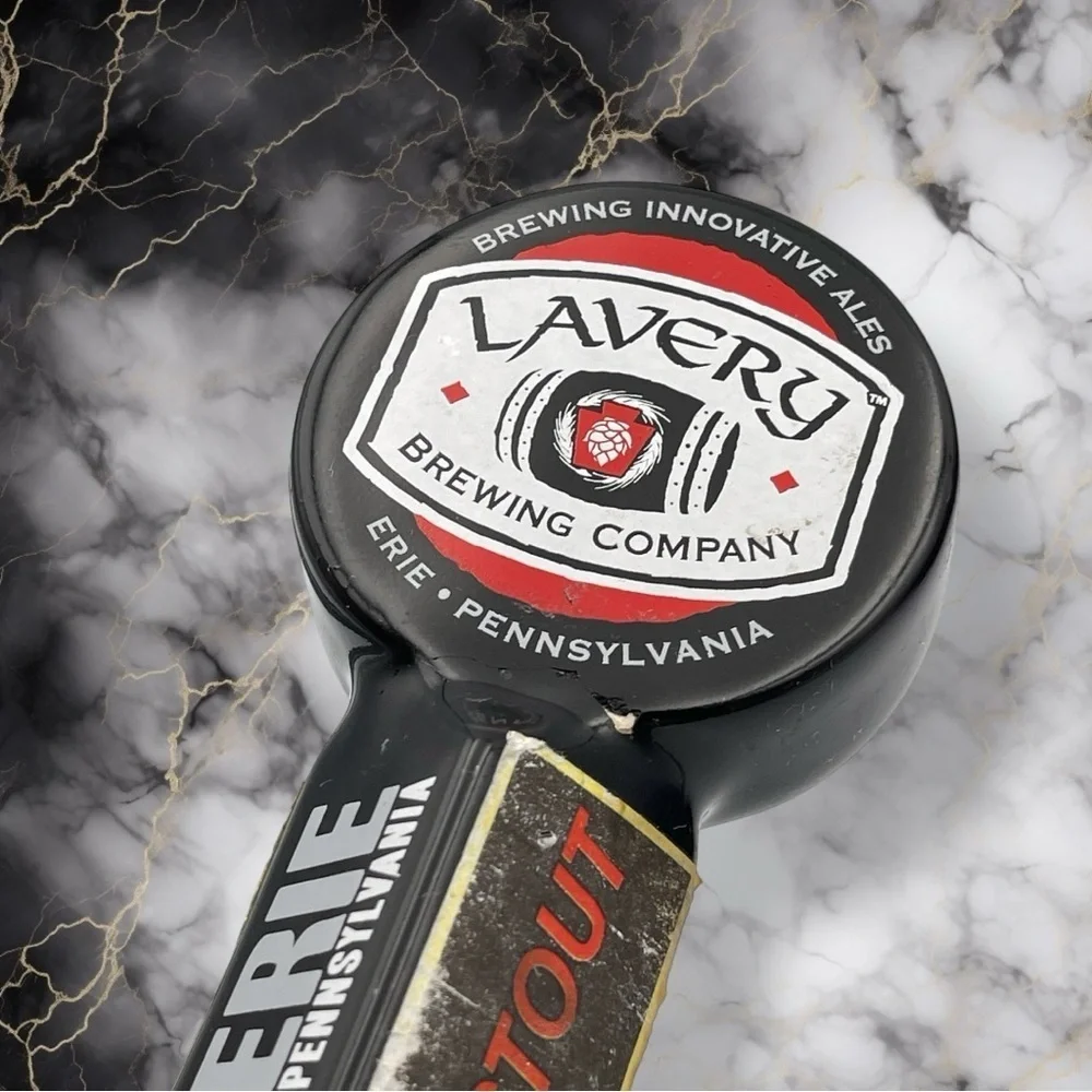 Lavery Brewing Company Ulster Breakfast Stout Tap Handle Erie Pa Breweriana